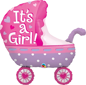 Funtastic Balloon Creations Single Foils It's A Girl Stroller 3 Funtastic Balloon Creations Single Foils It's A Girl Stroller