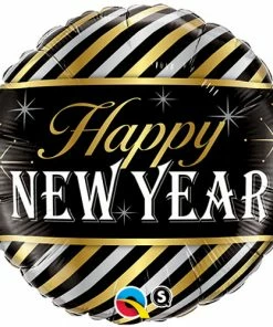 Funtastic Balloon Creations Single Foils Happy New Year Diagonal