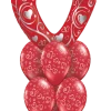 Funtastic Balloon Creations Red Hot Love Bouquet (1 Giant Heart, 6 Latex) Love & Romance