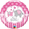 Funtastic Balloon Creations Single Foils It's A Girl Elephant