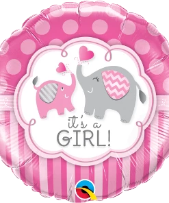 Funtastic Balloon Creations Single Foils It's A Girl Elephant