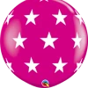 Funtastic Balloon Creations Single Latex Balloons 3' LARGE STARS AROUND BALLOON