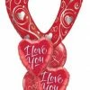 Funtastic Balloon Creations Giant Heart Filigree Bouquet ( 1 Giant Heart, 2 Foil Hearts, 2 Latex)