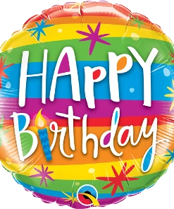 Funtastic Balloon Creations Single Foils Happy Birthday Bright
