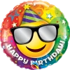 Funtastic Balloon Creations Single Foils Happy Birthday Rainbow Emoji
