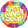 Funtastic Balloon Creations Single Foils Get Well Soon Colorful Triangles