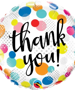 Funtastic Balloon Creations Single Foils Thank You Dots Upon Dots