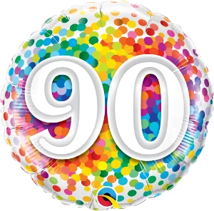 Funtastic Balloon Creations 30 Rainbow Confetti (comes In Ages 18,20,21,30,40,50,60,70,80,90,100) Single Foils 12 Funtastic Balloon Creations 30 Rainbow Confetti (comes In Ages 18,20,21,30,40,50,60,70,80,90,100) Single Foils