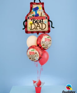 Funtastic Balloon Creations Number One Handy Dad Bouquet (1 Large Foil, 2 Foils, 2 Latex Specilaty Weight)