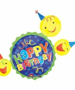 Funtastic Balloon Creations Celebrations Smileys Party Hats Single Foils