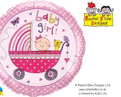 Funtastic Balloon Creations Single Foils Baby Girl Fun Stroller