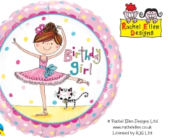 Funtastic Balloon Creations Single Foils RE Birthday Girl Collection Ages 1-5