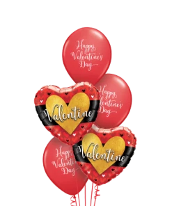 Funtastic Balloon Creations Script Valentine Wishes Bouquet (2 Foil, 3 Latex)