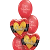 Funtastic Balloon Creations Script Valentine Wishes Bouquet (2 Foil, 3 Latex)