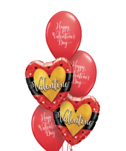 Funtastic Balloon Creations Script Valentine Wishes Bouquet (2 Foil, 3 Latex)
