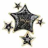 Funtastic Balloon Creations Multi Stars Happy New Year Single Foils