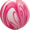 Funtastic Balloon Creations Single Latex Balloons 30" Red & White SuperAgate