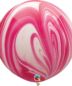 Funtastic Balloon Creations Single Latex Balloons 30" Red & White SuperAgate
