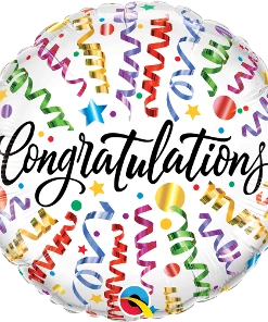Funtastic Balloon Creations Single Foils Congratulations Star And Streamers