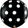 Funtastic Balloon Creations Single Latex Balloons 3' ONYX BLACK POLKA DOTS BALLOON