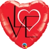 Funtastic Balloon Creations L(HEART)VE Red Single Foils