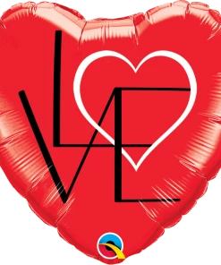 Funtastic Balloon Creations L(HEART)VE Red Single Foils