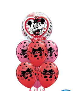 Funtastic Balloon Creations Love & Romance Mickey & Minnie Valentine's (1 Bubble, 6 Latex)