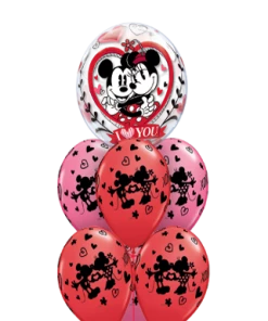 Funtastic Balloon Creations Love & Romance Mickey & Minnie Valentine's (1 Bubble, 6 Latex)