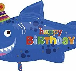Funtastic Balloon Creations Shark Happy Birthday Super Shape