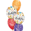 Funtastic Balloon Creations "Glitterrific" Birthday Dots Bouquet (2 Foils, 3 Latex)