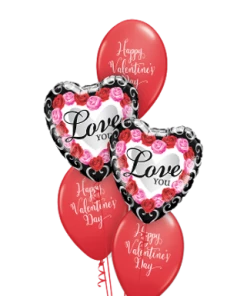Funtastic Balloon Creations Love & Romance Pink & Red Roses Valentine Frame (2 Foil, 3 Latex)