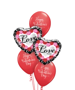 Funtastic Balloon Creations Love & Romance Pink & Red Roses Valentine Frame (2 Foil, 3 Latex)