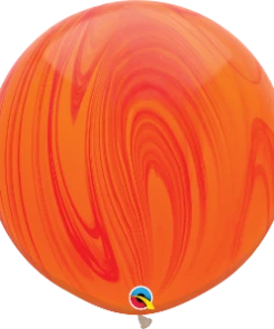 Funtastic Balloon Creations 30" Red Orange Rainbow SuperAgate Single Latex Balloons