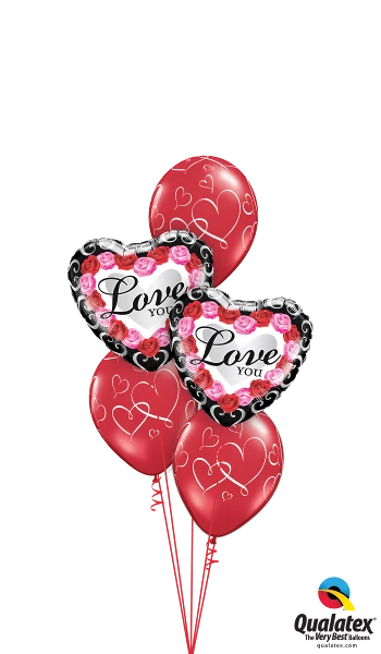 Funtastic Balloon Creations Romantic Pink & Red Roses Valentine Frame (2 Foil Hearts, 3 Latex) 4 Funtastic Balloon Creations Romantic Pink & Red Roses Valentine Frame (2 Foil Hearts, 3 Latex)