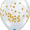 Funtastic Balloon Creations 11" Confetti Dots Clear Latex Single Latex Balloons