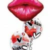 Funtastic Balloon Creations Love & Romance Kissey Valentine's Day Lips (1 Large Lips, 2 Bubbles)