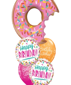 Funtastic Balloon Creations Sweet Birthday Sprinkles (1 Large Donut, 2 Foils, 2 Latex)