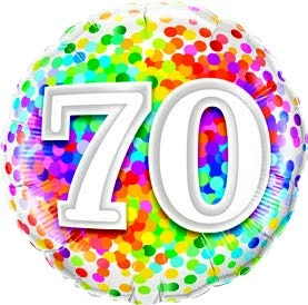 Funtastic Balloon Creations 30 Rainbow Confetti (comes In Ages 18,20,21,30,40,50,60,70,80,90,100) Single Foils 10 Funtastic Balloon Creations 30 Rainbow Confetti (comes In Ages 18,20,21,30,40,50,60,70,80,90,100) Single Foils