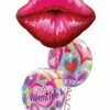 Funtastic Balloon Creations Valentine's Day Kissey Lips (1 Large Lips, 2 Bubbles) Love & Romance