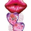 Funtastic Balloon Creations Be Mine For Valentine's (1 Large Lips, 2 Foil Hearts, 2 Latex)