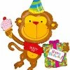 Funtastic Balloon Creations Happy Birthday Monkey Party On Single Foils