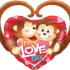 Funtastic Balloon Creations Happy Love Day Monkeys Single Foils