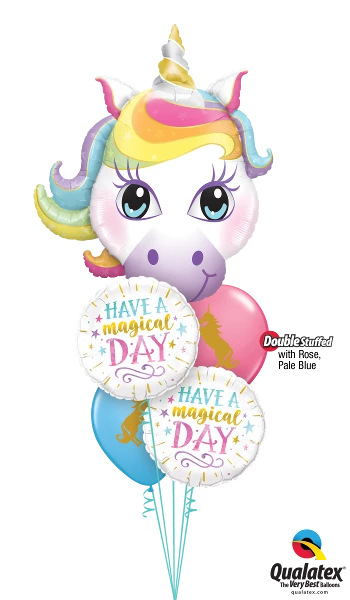 Funtastic Balloon Creations Magical Day Birthday Double Stuffed Latex Bouquet (1 Large Unicorn, 2 Foils, 2 Double Stuffed Latex) 4 Funtastic Balloon Creations Magical Day Birthday Double Stuffed Latex Bouquet (1 Large Unicorn, 2 Foils, 2 Double Stuffed Latex)