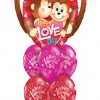 Funtastic Balloon Creations Love & Romance Happy Love Day Bouquet (1 Large Monkey Foil, 6 Latex)
