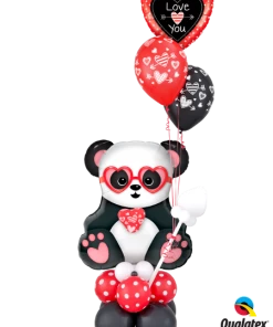 Funtastic Balloon Creations King Of Valentine’s (1 Large Panda Bear, 1 Foil, 16 Latex) Love & Romance