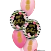 Funtastic Balloon Creations Pink & Rose Pineapple Party Bouquet (2 Foils, 3 Double Stuffed Latex)