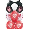 Funtastic Balloon Creations Panda Kisses & Hugs (1 Large Panda, 6 Latex)
