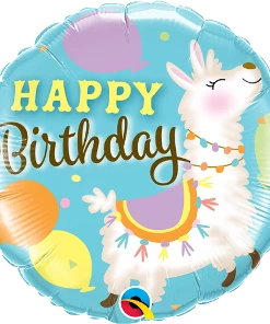 Funtastic Balloon Creations Single Foils Happy Birthday Llama