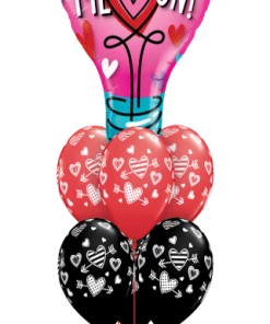 Funtastic Balloon Creations Luxury You Turn Me On Valentine (1 Large Foil, 6 Latex)