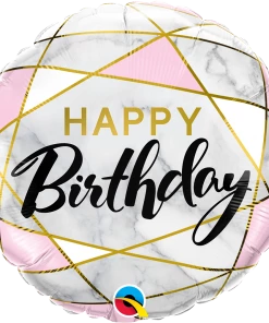 Funtastic Balloon Creations Birthday Marble Rectangle